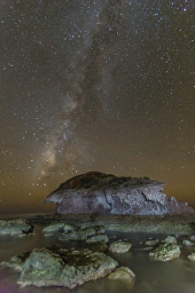Night Sky Prints: Night view of the Milky Way from Himalaya Beach, Sonora, Mexico, North America
