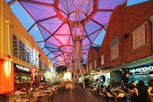 Nightlife Prints: Nightlife, Clarke Quay, Singapore, Southeast Asia, Asia