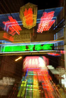 Kowloon Prints: Nightlife, Mongkok street market, Kowloon, Hong Kong, China, Asia
