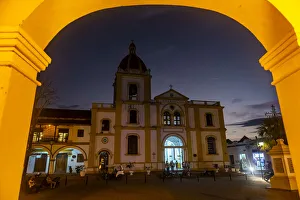 Nightshot of the Historical center of Mompox, UNESCO World Heritage Site, Colombia, South America