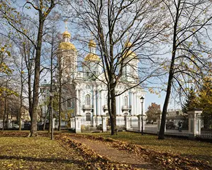 Petersburg Russia Prints: Nikolo-Bogoyavlenskiy Morskoy Sobor Orthodox Church, St. Petersburg, Leningrad Oblast