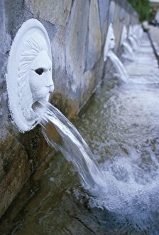 Local Famous Place Prints: Nineteen Heads Lions fountain
