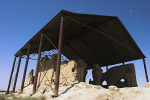 Balkh Prints: No-Gonbad Mosque (Mosque of Nine Cupolas) also known as Khoja Piada or Masjid-e Haji Piyada