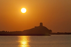 Images Dated 15th September 2009: Nora sunrise over harbour, near Pula, Cagliari Province, Sardinia, Italy, Mediterranean, Europe