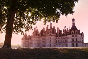 Regal Prints: North facade in the early morning, Chateau de Chambord, UNESCO World Heritage Site