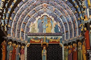 Images Dated 23rd May 2009: North gate, Chartres cathedral lighting, UNESCO World Heritage Site, Chartres