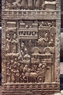 Detail of North Gate of the Great Stupa, Sanchi, UNESCO World Heritage Site