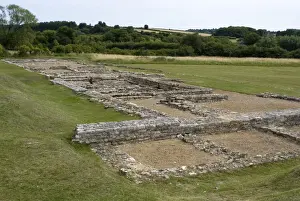Villas Prints: North Leigh Roman villa, the remains of a large manor house dating from the 1st to 3rd century AD
