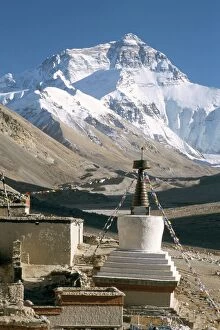 Images Dated 27th July 2008: North side of Mount Everest (Chomolungma), from Rongbuk monastery, Himalayas