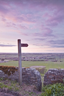 Sign Post Prints: The North Yorkshire countryside from Kirby Hill