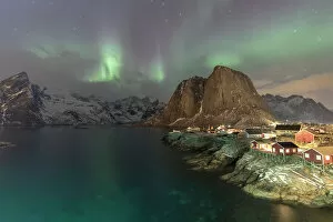 Nordland Gallery: Northern Lights (Aurora borealis), Hamnoy, Lofoten Islands, Nordland, Norway, Europe