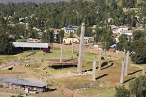 Stelae Prints: Northern Stelae Park, UNESCO World Heritage Site, Aksum, Ethiopia, Africa