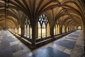 Cloister Prints: Norwich Cathedral Cloisters, Holy and Undivided Trinity Anglican Cathedral in Norwich