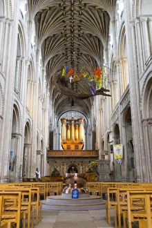 Norwich Prints: Norwich Cathedral interior, Norwich, England, UK, Europe