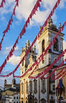 Typically Brazilian Prints: Nossa Senhora do Rosario dos Pretos Church, Pelourinho, UNESCO World Heritage Site