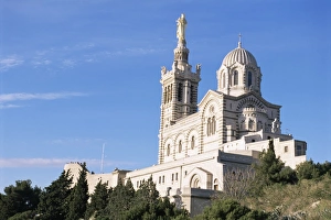 Marseille Prints: Notre Dame de la Garde, Marseille, Bouches-du-Rhone, Provence, France, Europe