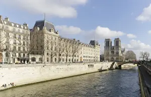 Connections Prints: Notre Dame de Paris Cathedral, one of the finest examples of French Gothic architecture