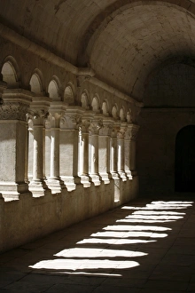 Gordes Prints: Notre-Dame de Senanque Abbey cloister, Gordes, Vaucluse, France, Europe