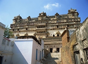 Rajput Prints: Nrising Dev Palace, Datia, Madhya Pradesh state, India, Asia