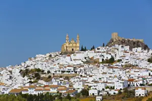 Bell Tower Prints: Nuestra Senora de la Encarnacion Church on the left and Arab Castle on the right