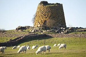 Nuraghi Prints: Nuraghe Succurronis, Macomer, Sardinia, Italy, Europe