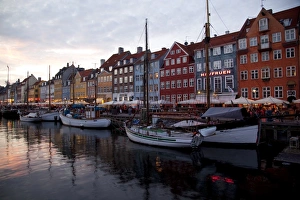 Nyhavn Prints: Nyhavn at dusk, Copenhagen, Denmark, Scandinavia, Europe