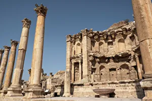 Colonnade Prints: Nymphaeum monument consecrated to the nymphs, Jerash, Jordan, Middle East