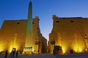 Images Dated 10th December 2011: Obelisk of Ramesses II, Temple of Luxor, Thebes, UNESCO World Heritage Site, Egypt, North Africa