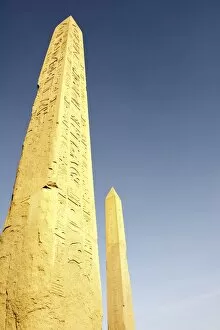 Images Dated 9th February 2009: Obelisks, Temple of Karnak, Thebes, UNESCO World Heritage Site, Egypt, North Africa