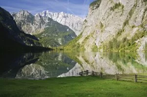 Images Dated 29th September 2008: Obersee and Watzmann, Berchtesgaden National Park, Bavaria, Germany, Europe