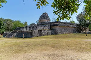 Observatory building (El Caracol), Mayan ruins, Chichen Itza, UNESCO World Heritage Site, Yucatan, Mexico, North America