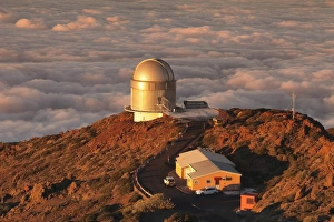 Roque De Los Muchachos Prints: Observatory on Roque de los Muchachos at sunset
