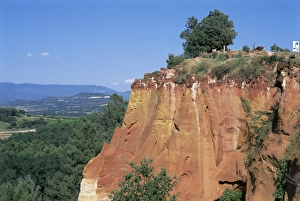 Ochre Prints: Ochre quarries, Roussillon, Vaucluse, Provence, France, Europe
