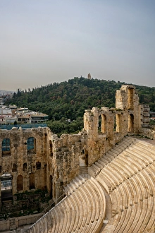 Athens Prints: Odeon of Herodes Atticus, ancient open theater, Acropolis, UNESCO, Athens, Greece