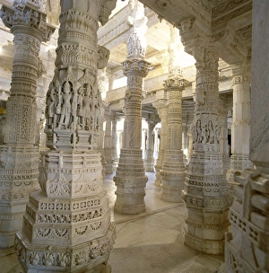Jain Prints: Detail of a few of the 1444 pillars all hand carved and different
