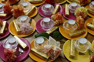 Images Dated 31st May 2010: Offerings in Khanh Anh temple, Evry, Essonne, Ile-de-France, France, Europe