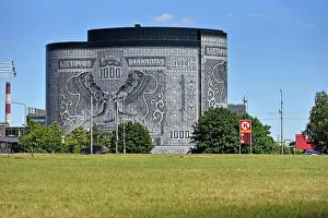 Visual Arts Prints: Office Center 1000 building, in the form of a former 1000 LTL banknote (the Lithuanian litas)