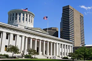 Patriotism Prints: Ohio Statehouse, Columbus, Ohio, United States of America, North America