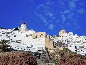 Residences Prints: Oia Village, low angle view, Santorini (Thira) Island