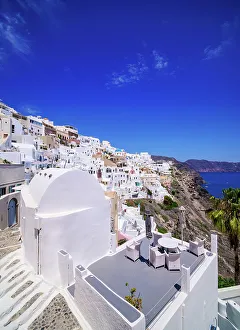 Residences Prints: Oia Village, Santorini (Thira) Island, Cyclades, Greek Islands, Greece, Europe