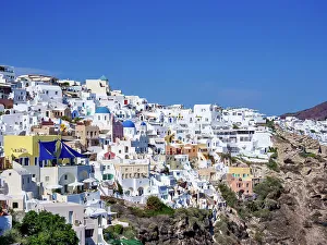 Residences Prints: Oia Village, Santorini (Thira) Island, Cyclades, Greek Islands, Greece, Europe
