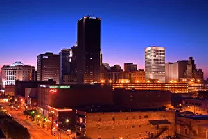 Oklahoma Prints: Oklahoma City skyline viewed from Bricktown District