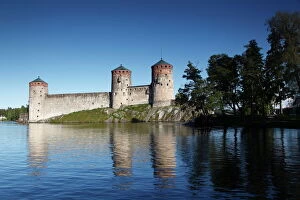 Images Dated 21st June 2009: Olavinlinna medieval castle (St. Olafs Castle), Savonlinna, Saimaa Lake District