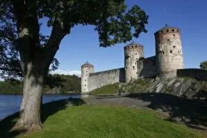 Images Dated 21st June 2009: Olavinlinna Medieval Castle, (St. Olafs Castle), Savonlinna, Saimaa Lake District
