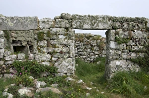 Over Grown Prints: Old abandoned housing on Samson, Isles of Scilly, United Kingdom, Europe