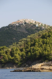 Images Dated 3rd September 2008: Old Alonissos on hill, Alonissos, Sporades Islands, Greek Islands, Greece, Europe