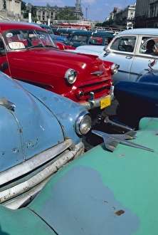 La Habana Prints: Old American classic cars, Transport, La Habana, Cuba