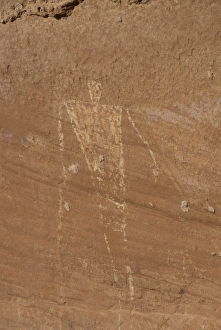 Images Dated 26th October 2009: Old Anasazi Indian petroglyph, Mystery Valley, Monument Valley Navajo Tribal Park