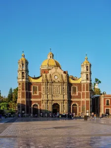 Guadalupe Prints: Old Basilica of Guadalupe at sunset