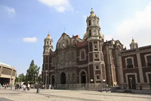 Mexico City Prints: Old Basilica, Our Lady of Guadalupe, the most visited Catholic shrine in the Americas